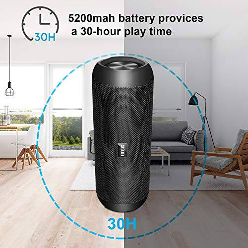 Bluetooth Speakers, 30W Portable Speaker Loud Stereo Sound, Rich Bass IP67 Waterproof, 30+ Hour Playtime, Built-in Mic, Wireless Speaker with TF, AUX, FM for Shower, Pool, Party, Travel, Outdoors - 5