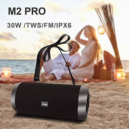 Bluetooth Speakers, 30W Portable Speaker Loud Stereo Sound, Rich Bass IP67 Waterproof, 30+ Hour Playtime, Built-in Mic, Wireless Speaker with TF, AUX, FM for Shower, Pool, Party, Travel, Outdoors - 6