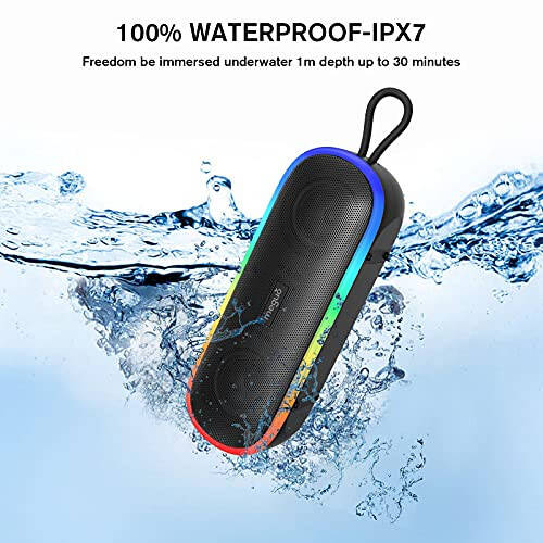 Bluetooth Speakers, IPX7 Waterproof Speaker with 20W Powerful Sound, Portable Wireless Speakers with Extral Bass, for Beach Pool Camping Outdoors, Christmas/Birthday Gift for Men, Women, Friends - 2