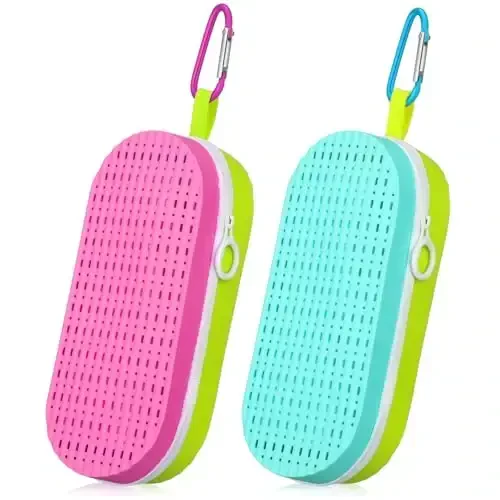 Blueweenly 2 Pcs Swim Goggle Case for Swimming with Hole Zipper Clip Silicone Cases for Goggle Gift - MODAZONE