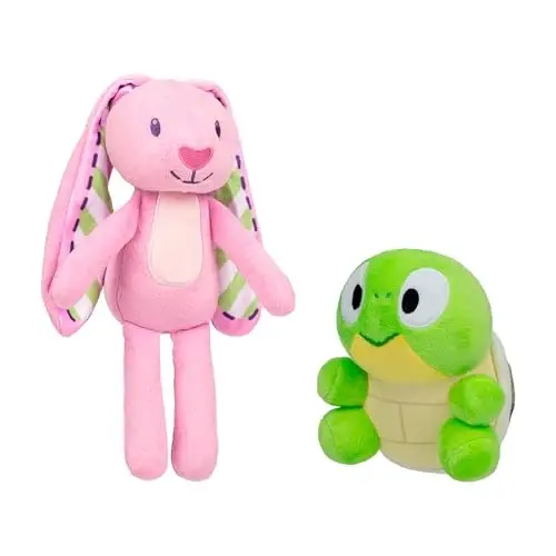 Bluey Friends 2-Pack Plush Stuffed Animals for Kids, Floppy and Turtleboy TV Show Plushies, Cuddly Playtime Toddler Plush Toys, Bluey Gifts Ages 3+ - BLUEY
