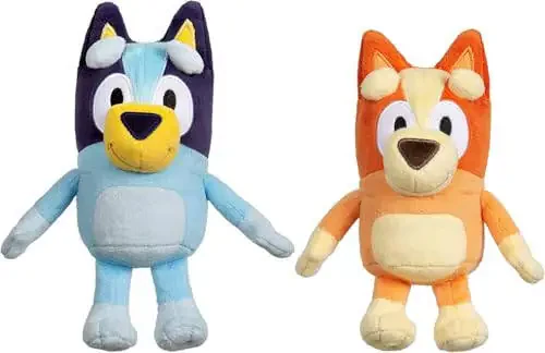 Bluey Bingo Plush Toys Bundle – Exclusive 2-Pack Soft Toys, Deluxe Fabric, Embroidered Detail, Plush Characters for Show Time or Story Time - 1