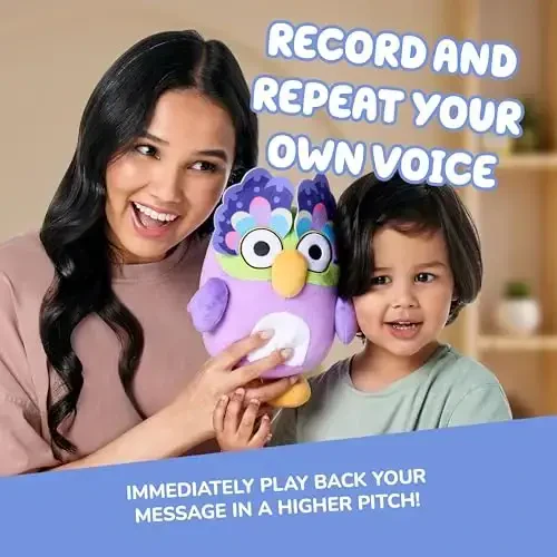 Bluey Chattermax ovoz effektlari bilan gapiradigan yumshoq o'yinchoq, 10 dyuymli yumshoq o'yinchoqlar, 6 iborali interaktiv qo'shiq aytuvchi o'yinchoq, bolalar uchun chaqaloq o'yinchoqlari - 4
