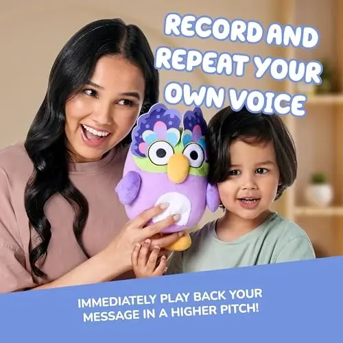 Bluey Chattermax Sound Effects Talking Plush, 10” Soft Toddler Toys, Interactive Singing Stuffed Animal with 6 Phrases, Baby Plush Toys for Kids - 4
