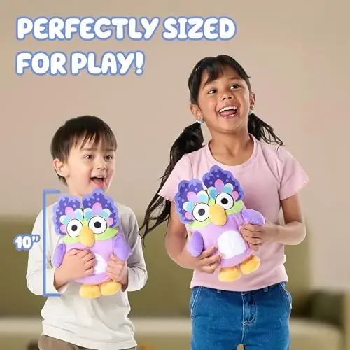 Bluey Chattermax Sound Effects Talking Plush, 10” Soft Toddler Toys, Interactive Singing Stuffed Animal with 6 Phrases, Baby Plush Toys for Kids - 5