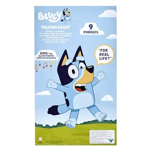 Bluey Stuffed Animal Talking Sound Effects Plush, 13” Soft Musical Toys, Singing Toy with 9 Different Phrases, Toddler Toys 3-4 for Kids - 4