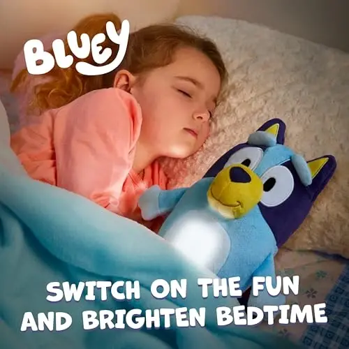 Bluey Goglow Pal Light Up Nightlight, 2-in-1 Interactive Snuggly Toddler Light, Soothing Night Light for Kids of Ages 2+ - BLUEY (1)