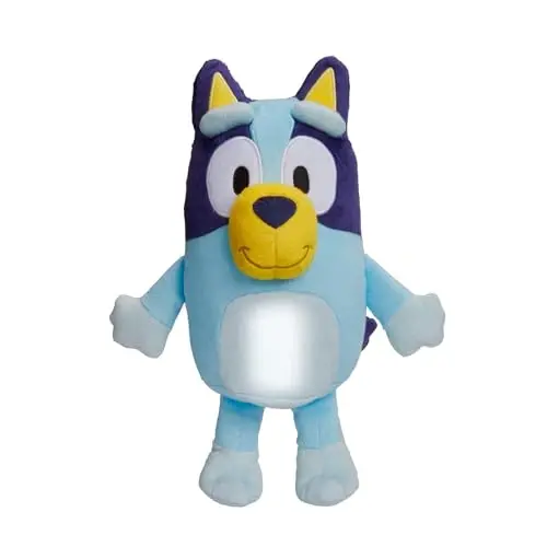 Bluey Goglow Pal Light Up Nightlight, 2-in-1 Interactive Snuggly Toddler Light, Soothing Night Light for Kids of Ages 2+ 