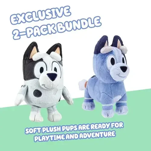Bluey Muffin & Socks Matching Stuffed Animals Plush Set – 7