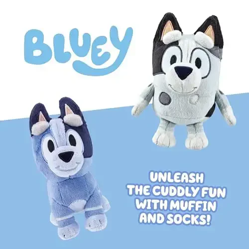 Bluey Muffin & Socks mos keladigan yumshoq o'yinchoqlar to'plami – 7
