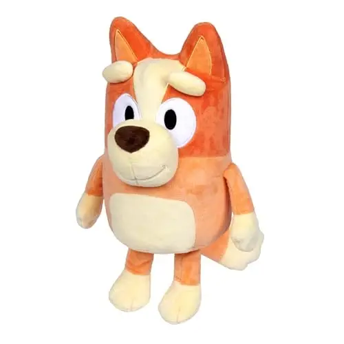 Bluey Sound Effects Talking Bingo Plush Toy, 13” Soft Bingo Toy, Interactive Stuffed Animal with 9 Different Phrases, Musical Toys for Kids 