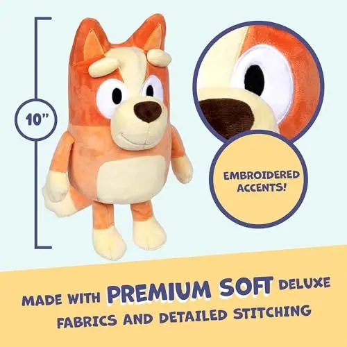 Bluey Sound Effects Talking Bingo Plush Toy, 13” Soft Bingo Toy, Interactive Stuffed Animal with 9 Different Phrases, Musical Toys for Kids - 5
