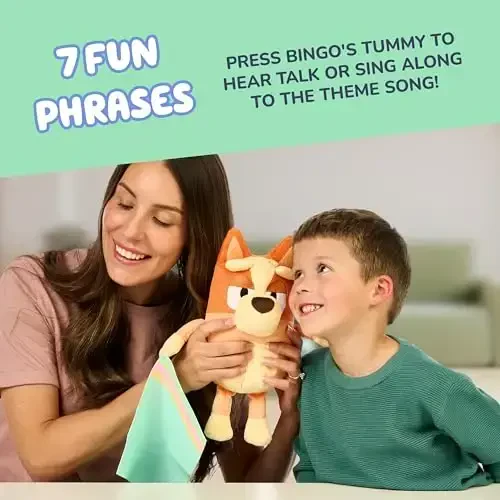 Bluey Sleepy Time Bingo Talking Plush, Soothing Baby Toy for Sleep, 7 Show Phrases & Theme Song, Cuddle Buddy - 3