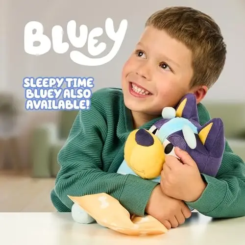 Bluey Sleepy Time Bingo yumshoq o'yinchoq, uxlatuvchi chaqaloq o'yinchog'i, uxlash uchun, 7 ta ibora va mavzu qo'shig'i, quchoqlash uchun do'st - 6