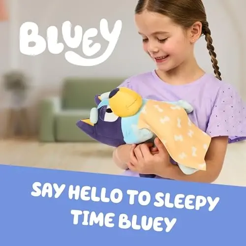 Bluey Sleepy Time Talking Plush, Soothing Baby Toy for Sleep, 7 Show Phrases & Theme Song, Cuddle Buddy - BLUEY (1)