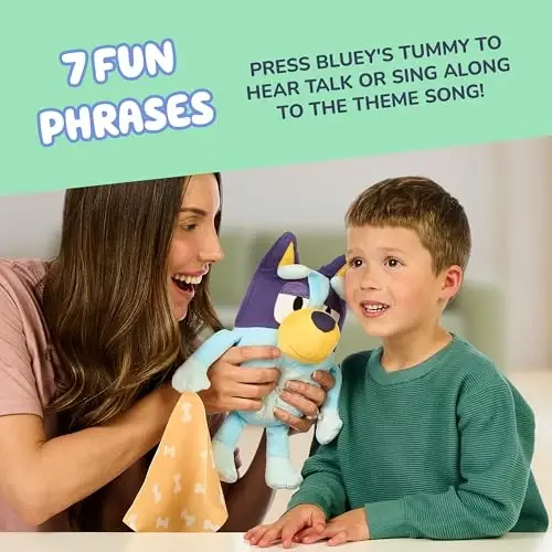 Bluey Sleepy Time Talking Plush, Soothing Baby Toy for Sleep, 7 Show Phrases & Theme Song, Cuddle Buddy - 3