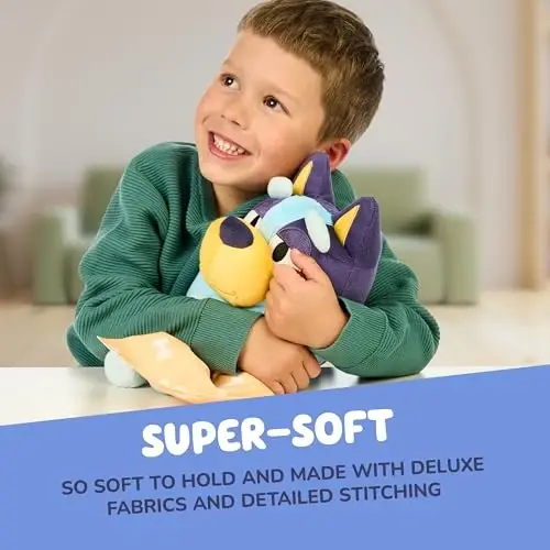 Bluey Sleepy Time Talking Plush, Uyqu uchun tinchlantiruvchi o'yinchoq, 7 ta ibora va mavzu qo'shig'i, quchoqlash uchun do'st - 4