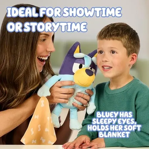Bluey Sleepy Time Talking Plush, Uyqu uchun tinchlantiruvchi o'yinchoq, 7 ta ibora va mavzu qo'shig'i, quchoqlash uchun do'st - 5