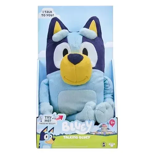 Bluey Stuffed Animal Talking Sound Effects Plush, 13” Soft Musical Toys, Singing Toy with 9 Different Phrases, Toddler Toys 3-4 for Kids - BLUEY (1)