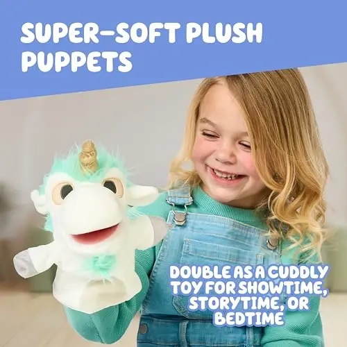 Bluey Unicorse & Bob Bilby Hand Puppet Plush 2-Pack – 8-9” Soft Deluxe Fabric, Embroidered Details, Perfect for Toddler Hands, Imaginative Play, Official Bluey Toys,ModazoneExclusive - 5