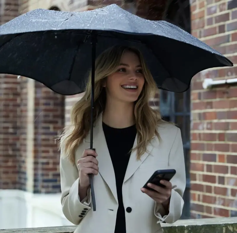 BLUNT Metro Travel Umbrella 38” – Waterproof & Wind Resistant Radial Tensioning System – Strong & Compact & Light – Built to Last – Easy to Use [Perfect for Travel] (Black) - 1