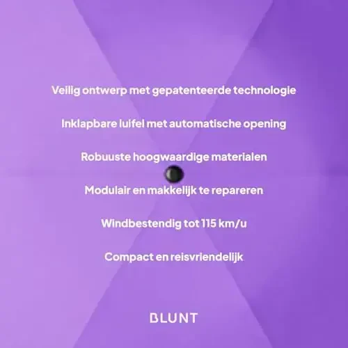 BLUNT Metro shamolga chidamli sayohat soyaboni - 39 dyuymli ixcham soyabon shamol va yomg'ir uchun, ko'chma, og'ir yuk, UV himoyasi - 4