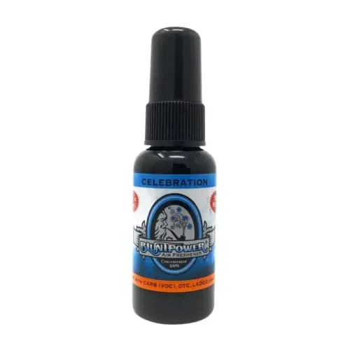 Blunt Power Air Freshener Spray, Oil Based Concentrated Air Freshener and Oil Diffuser, Air Freshener Spray for Car, Room, Bathroom, Odor Eliminator and Room Deodorizer, Celebration, 1.5 oz - BLUNT POWER