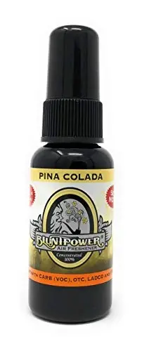 Blunt Power Pinacolada 1.5 Fl Oz Air Freshener Spray - Long-Lasting Room Deodorizer, Car Freshener, Odor Eliminator, Concentrated Oil-Based Spray Bottle - Red - 1