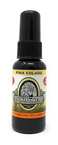 Blunt Power Pinacolada 1.5 Fl Oz Air Freshener Spray - Long-Lasting Room Deodorizer, Car Freshener, Odor Eliminator, Concentrated Oil-Based Spray Bottle - Red - BLUNT POWER