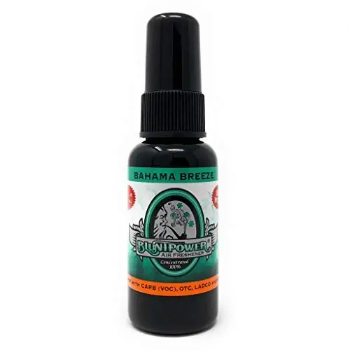 BluntPower (Bahama Breeze, 1 Pack) Xona va mashina uchun konsentrlangan havo tozalagichi spreyi - Yog' asosidagi diffuzor spreyi butilkasi - Uzoq muddatli hammom spreyi, mashina uchun havo tozalagichi va hidni yo'qotuvchi sprey 