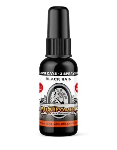 BluntPower (Black Rain, 1 Pack) Konsentrlangan hid yo'qotuvchi va Diffuser moyi - Xona dezodoranti, Hid yo'qotuvchi, Havo tozalagich - Premium moy asosidagi havo tozalagich - BLUNTPOWER