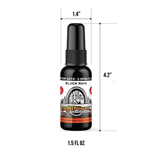 BluntPower (Black Rain, 1 Pack) Konsentrlangan hid yo'qotuvchi va Diffuser moyi - Xona dezodoranti, Hid yo'qotuvchi, Havo tozalagich - Premium moy asosidagi havo tozalagich - BLUNTPOWER (1)