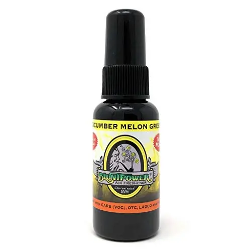 BluntPower (Bodring Qovun Yashil, 1 Paket) Xona va Mashina uchun Konsentrlangan Havo Tozalagichi Spreyi - Yog' Asosidagi Diffuzor Sprey Shishasi - Uzoq Muddatli Hammom Spreyi, Mashina Havo Tozalagichi va Hid Yo'qotuvchi Sprey - 1