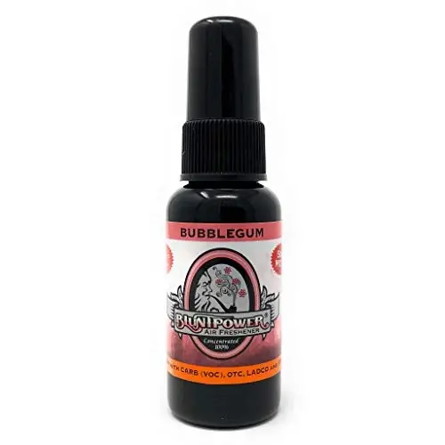 BluntPower (Bubblegum, 1 Pack) Xona va mashina uchun konsentrlangan havo tozalagichi spreyi - Yog' asosidagi diffuzor spreyi shishasi - Uzoq muddatli hammom spreyi, mashina tozalagichi va hid yo'qotuvchi spreyi - 1