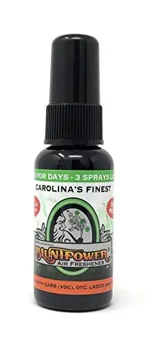BluntPower (Carolina Finest, 1 Pack) Concentrated Air Freshener for Room and Car Spray - Oil-Based Diffuser Spray Bottle - Long-Lasting Bathroom Spray, Car Freshener, & Odor Eliminator Spray - 1
