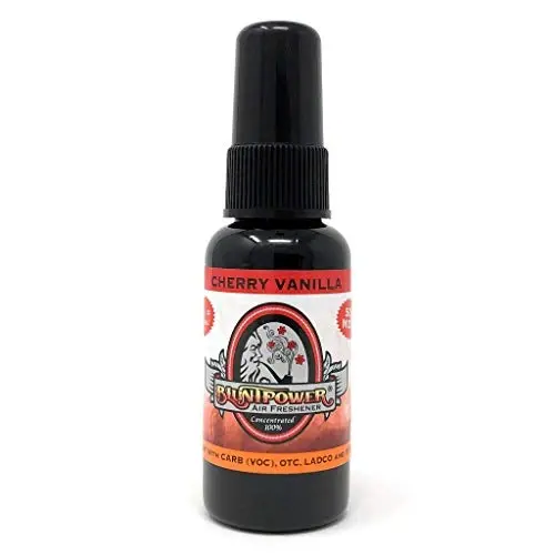 BluntPower (Cherry Vanilla, 1 Pack) Xona va mashina purkagichi uchun konsentrlangan havo tozalagichi - Yog'ga asoslangan diffuzor purkagich shishasi - Uzoq muddatli hammom purkagichi, mashina tozalagichi va hid yo'qotuvchi purkagich 