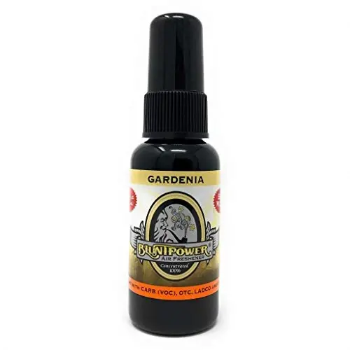 BluntPower (Gardenia, 1 Pack) Xona va mashina uchun konsentrlangan havo tozalagichi spreyi - Yog' asosidagi diffuzor spreyi shishasi - Uzoq muddatli hammom spreyi, mashina uchun havo tozalagich va hid yo'qotuvchi sprey - 1