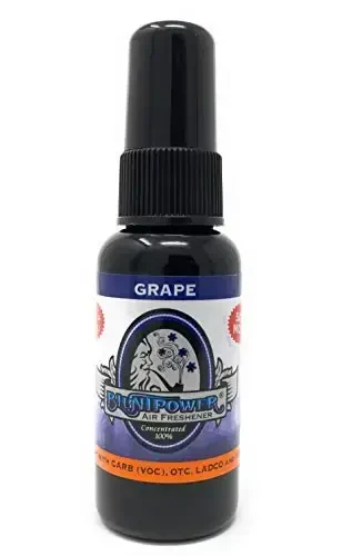BluntPower (Grape, 1 Pack) Xona va mashina uchun konsentrlangan havo tozalagichi spreyi - Yog' asosidagi diffuzor spreyi shishasi - Uzoq muddatli hammom spreyi, mashina uchun havo tozalagich va hid yo'qotuvchi sprey - 1