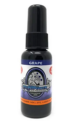 BluntPower (Grape, 1 Pack) Xona va mashina uchun konsentrlangan havo tozalagichi spreyi - Yog' asosidagi diffuzor spreyi shishasi - Uzoq muddatli hammom spreyi, mashina uchun havo tozalagich va hid yo'qotuvchi sprey 