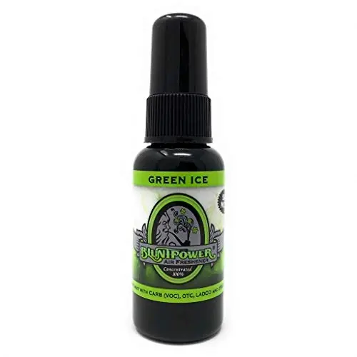 BluntPower Green Ice xonalar va mashina uchun konsentrlangan havo tozalagichi - yog' asosidagi diffuzor spreyi - uzoq muddatli hammom, mashina tozalagichi va hid yo'qotuvchi (1 dona) 