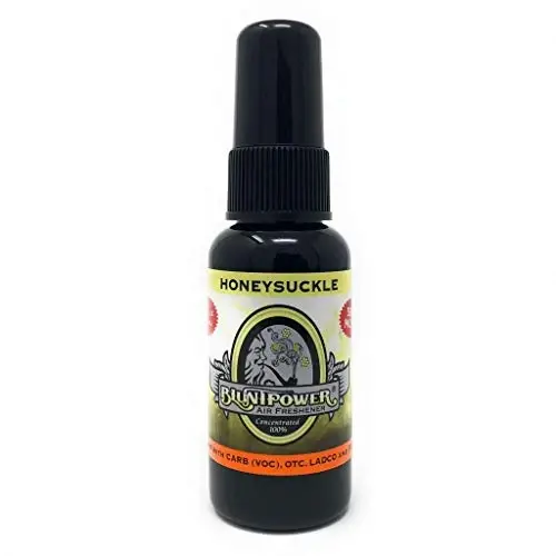BluntPower (Honeysuckle, 1 Pack) Konsentrlangan hid yo'qotuvchi va diffuzor moyi - Xona dezodoranti, hid yo'qotuvchi, havo tozalagich - Premium moy asosidagi havo tozalagich - BLUNTPOWER