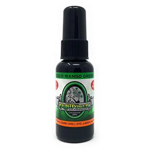 BluntPower Concentrated Air Freshener (CocoModazone Green, 1 Pack) for Room and Car - Oil-Based Diffuser Spray Bottle - Long-Lasting Bathroom, Car Freshener, & Odor Eliminator - BLUNTPOWER
