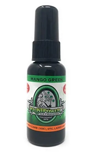 BluntPower (Mango Green, 1 Pack) Concentrated Air Freshener for Room and Car Spray - Oil-Based Diffuser Spray Bottle - Long-Lasting Bathroom Spray, Car Freshener, & Odor Eliminator Spray 