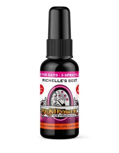 BluntPower (Michelle's Best, 1 Pack) Xona va mashina uchun konsentrlangan havo tozalagichi - Yog' asosidagi diffuzor purkagich shishasi - Uzoq muddatli hammom, mashina tozalagichi va hid yo'qotuvchi 