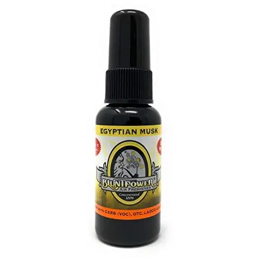 BluntPower (Misr mushki, 1 dona) Xona va mashina uchun konsentrlangan havo tozalagichi spreyi - Yog' asosidagi diffuzor spreyi butilkasi - Uzoq muddatli hammom spreyi, mashina uchun havo tozalagich va hid yo'qotuvchi sprey - BLUNTPOWER