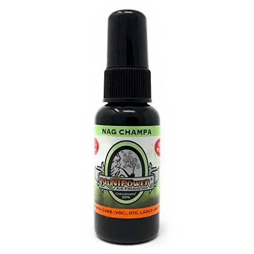 BluntPower (Nag Champa, 1 Pack) Xona va mashina uchun konsentrlangan havo tozalagichi spreyi - Yog 'asosidagi diffuzor spreyi butilkasi - Uzoq muddatli hammom spreyi, mashina tozalagichi va hid yo'qotuvchi spreyi - BLUNTPOWER