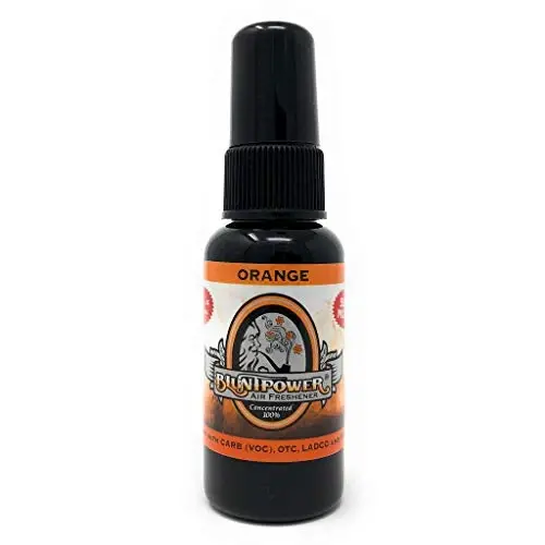 BluntPower (Orange, 1 Pack) Xona va mashina uchun konsentrlangan havo tozalagich spreyi - Yog' asosidagi diffuzor spreyi butilkasi - Uzoq muddatli hammom spreyi, mashina tozalagichi va hid yo'qotuvchi spreyi - 1