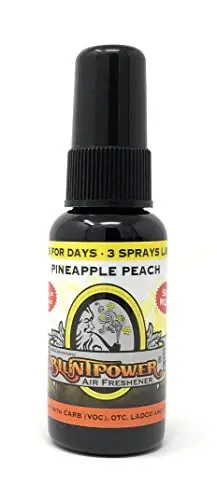 BluntPower (Pineapple Peach, 1 Pack) Concentrated Air Freshener for Room and Car Spray - Oil-Based Diffuser Spray Bottle - Long-Lasting Bathroom Spray, Car Freshener, & Odor Eliminator Spray - 1