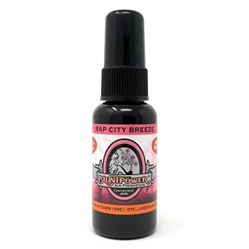 BluntPower (Rap City Breeze, 1 Pack) Concentrated Air Freshener for Room and Car Spray - Oil-Based Diffuser Spray Bottle - Long-Lasting Bathroom Spray, Car Freshener, & Odor Eliminator Spray - 1