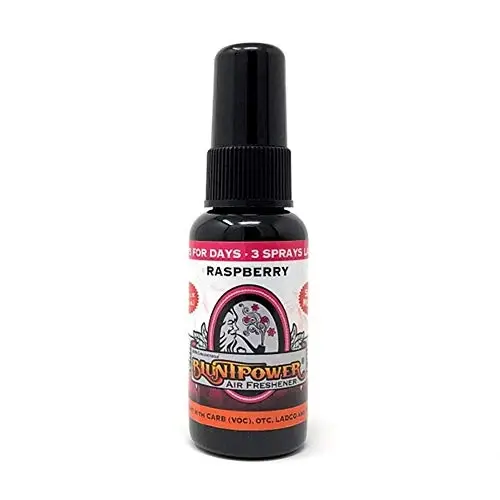 BluntPower (Raspberry, 1 Pack) Concentrated Air Freshener for Room and Car Spray - Oil-Based Diffuser Spray Bottle - Long-Lasting Bathroom Spray, Car Freshener, & Odor Eliminator Spray 
